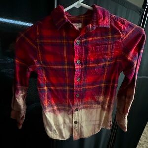 2pk girls 6/7 button up flannels